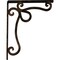 Ekena Millwork Orleans Wrought Iron Bracket, (Single center brace), Antiqued Bronze 1 1/2"W x 12"D x 15"H BKTM01X12X15SOLABZ - alternate 6